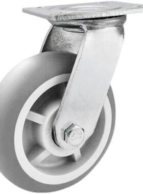 重型Tpr弧橡胶静音弹性轮5英寸脚轮6英寸万向轮8英寸耐磨万向小车