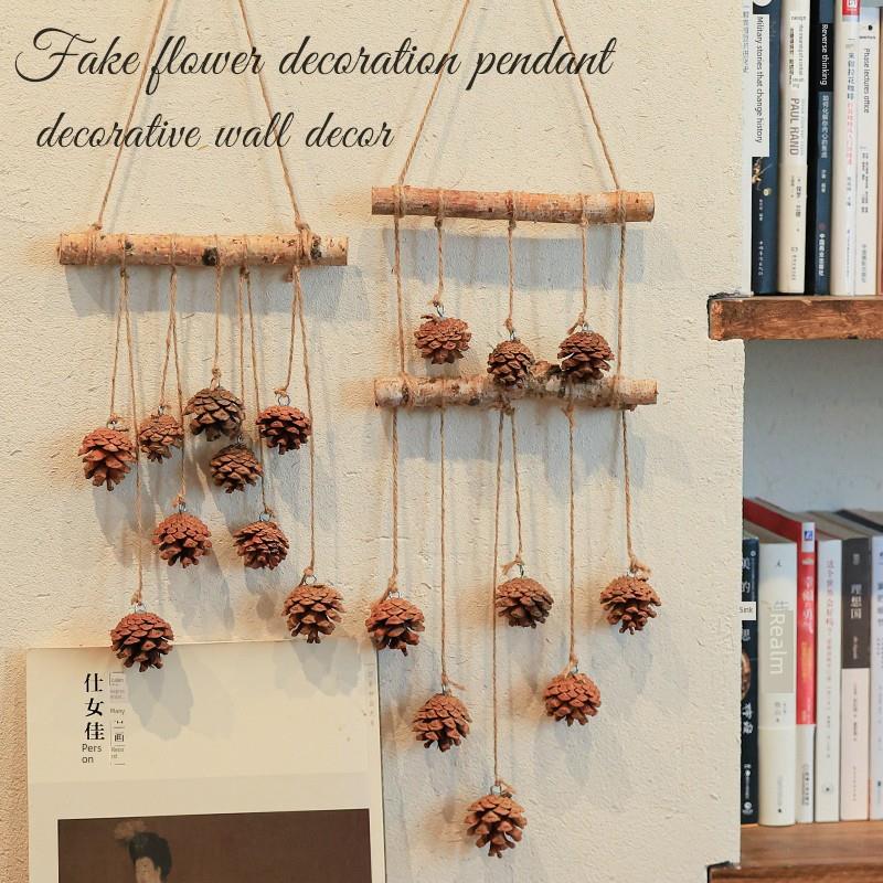 桦木吊坠松果幼儿园戒指创意产业手工DIY吊坠装饰墙咖啡厅原木风