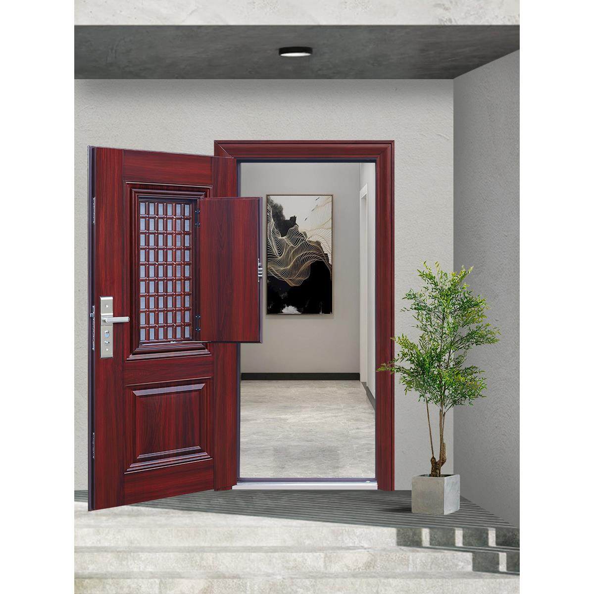 M7入户门防盗门进户门家用通风透气窗门中门室内外子母门钢质单门