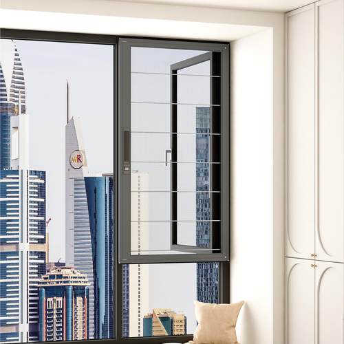 防盗网纱窗一体隐形防护栏金刚网防儿童防蚊虫防猫鼠纱窗带锁304