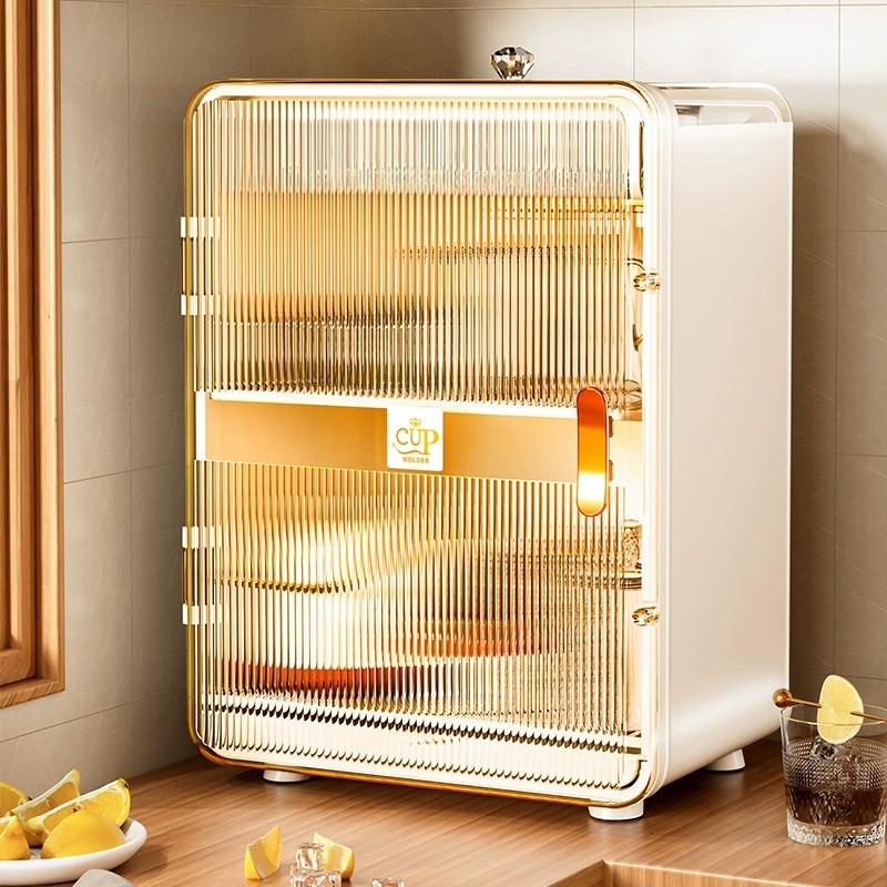 杯子收纳置物架茶杯防尘架杯架子放水杯茶具收纳盒咖啡储物沥水架