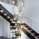 楼梯吊灯轻奢别墅跃层挑空客厅水晶长吊灯覆式 loft公寓楼梯间灯具