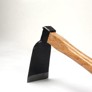 两用开荒除草小型锄头户外全钢农具工具多功能木制手柄