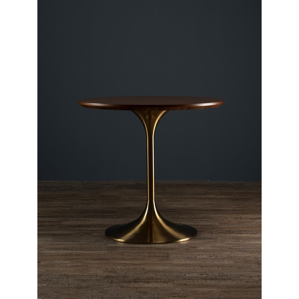 德宜客轻奢圆桌家用阳台郁金香餐桌商用咖啡厅桌子接待洽谈小圆桌