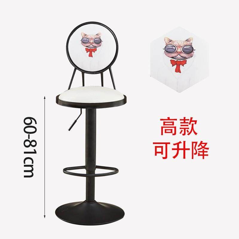 热销吧台椅升降旋转酒吧椅 手机前台吧登 高脚椅时尚靠背复古简约