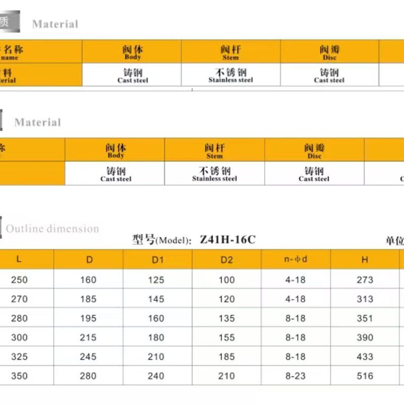 热销埃美柯9196铸钢法兰闸阀水管供水开关阀 DN40~150