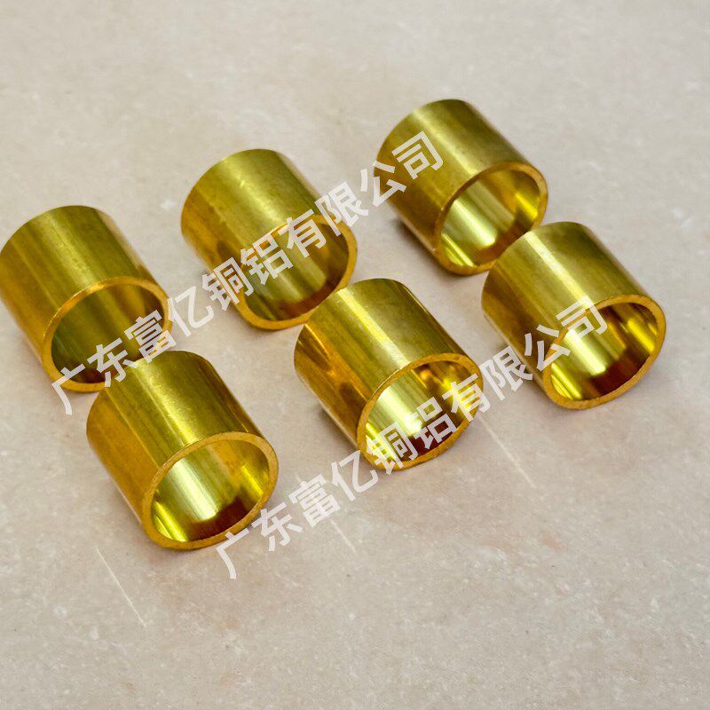 热销黄铜铜套壁厚1mm 外径3-40mm长度12mm铜箍 铜衬套 铜环套空心