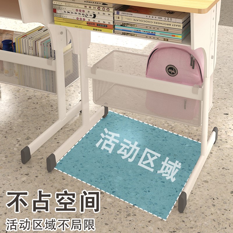 热销学生教室书包置物架课桌书桌收纳神器桌下挂篮收纳箱学生教室