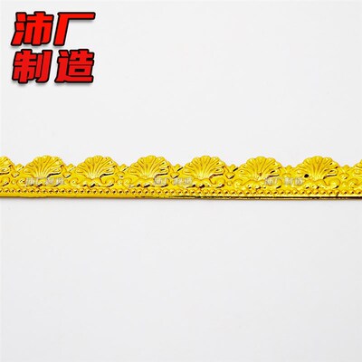 热销纸木寿棺木小棺材棺头殡葬塑料镀金装饰品配件棺头边条贴花边