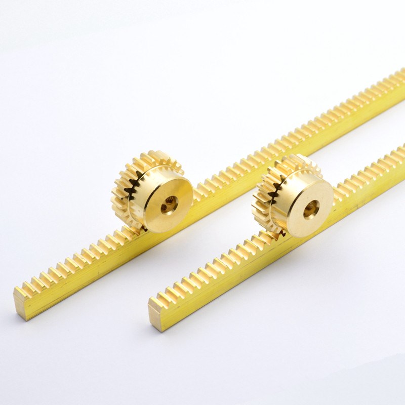 热销黄铜齿条导轨 M1模6*10 直齿条齿轮导轨 长200/300/400/500/1