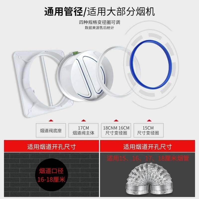 热销抽油烟机止逆回阀烟道卫生间排风出风口烟管接口厨房专用底座