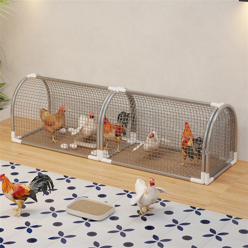 热销跑道走地鸡笼子隧道笼大号铁丝网家用室外鸭子养殖笼防黄鼠狼