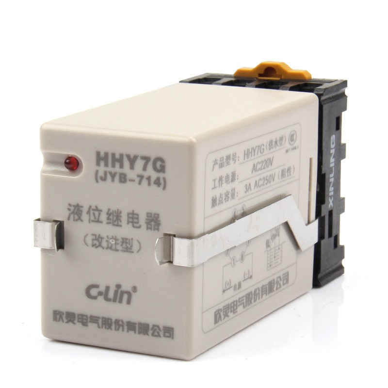 热销欣灵液位继电器 HHY7G 水位控制器JYB-714供水型AC220V380V带