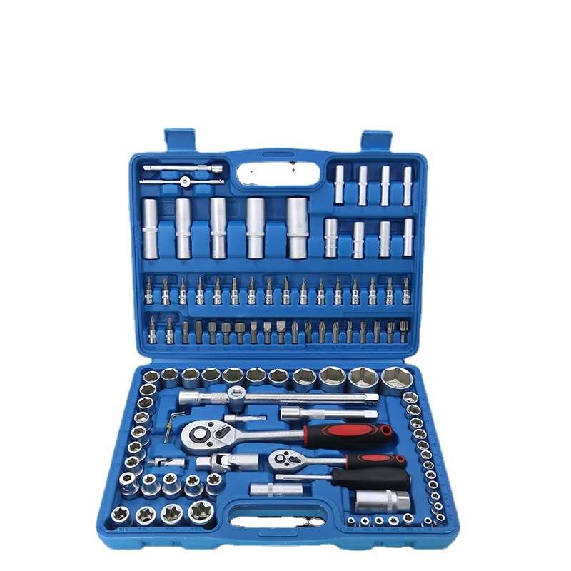 热销108件套筒工具套装大中小棘轮扳手组套汽车维修组合工具五金