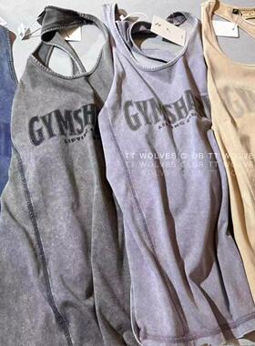 TT WOLVES独家!鲨鱼POWER成衣染色水洗定织男士健身运动背心S24