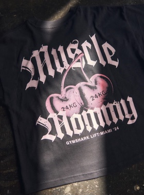 TT WOLVES独家!超柔软舒适迈阿密限定樱桃女宽松运动健身短袖S14