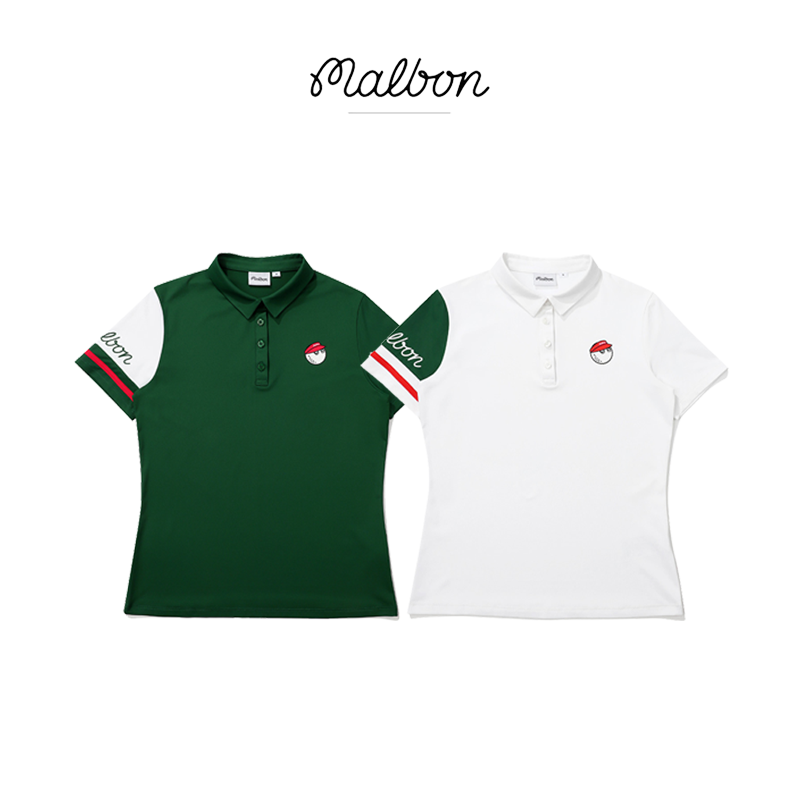 韓國MALBON高爾夫女裝速干POLO衫
