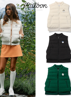 2025秋冬季韩国MALBON高尔夫服装女款运动时尚保暖锁温羽绒服马甲