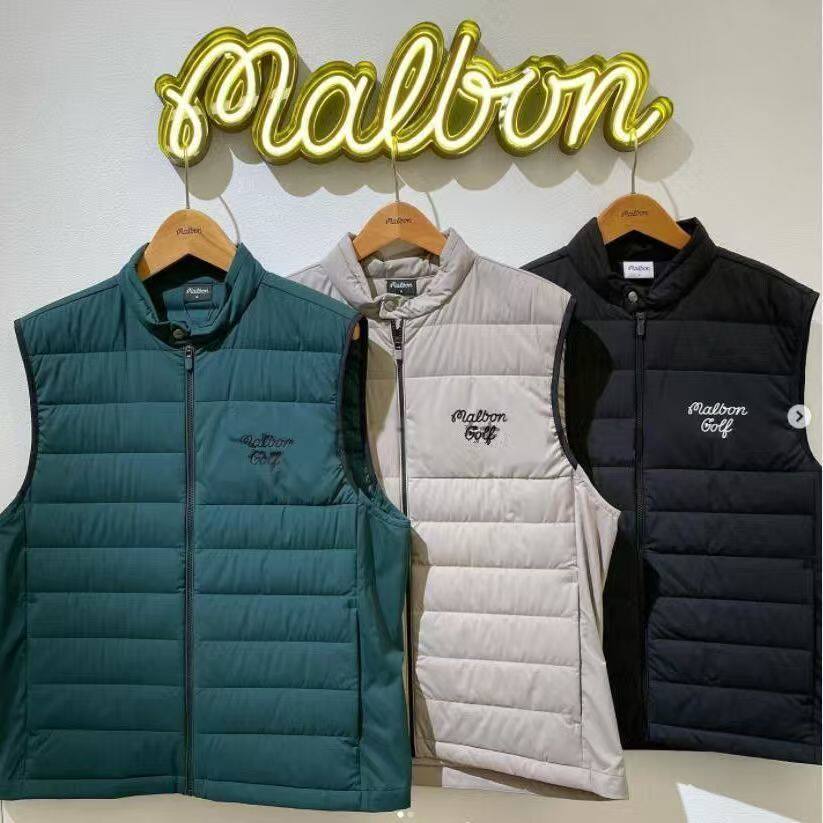 冬季24高尔夫服装男款无袖拉链羽绒服马甲轻薄锁温保暖时尚百搭