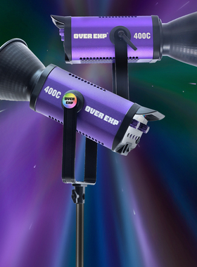 【福利款】flynoodle飞面OVER EXP过曝400C全彩大功率影视灯LED补光灯RGB全色彩直播灯氛围可调色温常亮灯