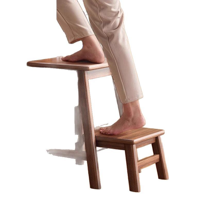 纯实木家用梯凳折叠梯人字梯加厚梯椅凳子两用登高楼梯梯子置物架