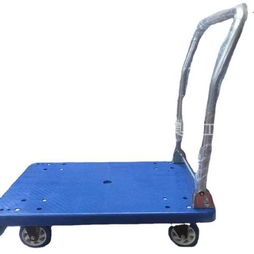 铁板手推车平板拖车折叠四轮运输拉货搬运静音平板车手推车