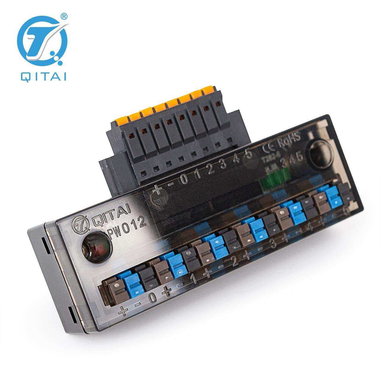 QMT282-6端子台IO信号分线盒弹簧接线防尘排导轨式并线器端子分线