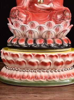 热销陶瓷佛像底座加高供奉观音财神爷关公莲花座摆件托架家用佛堂