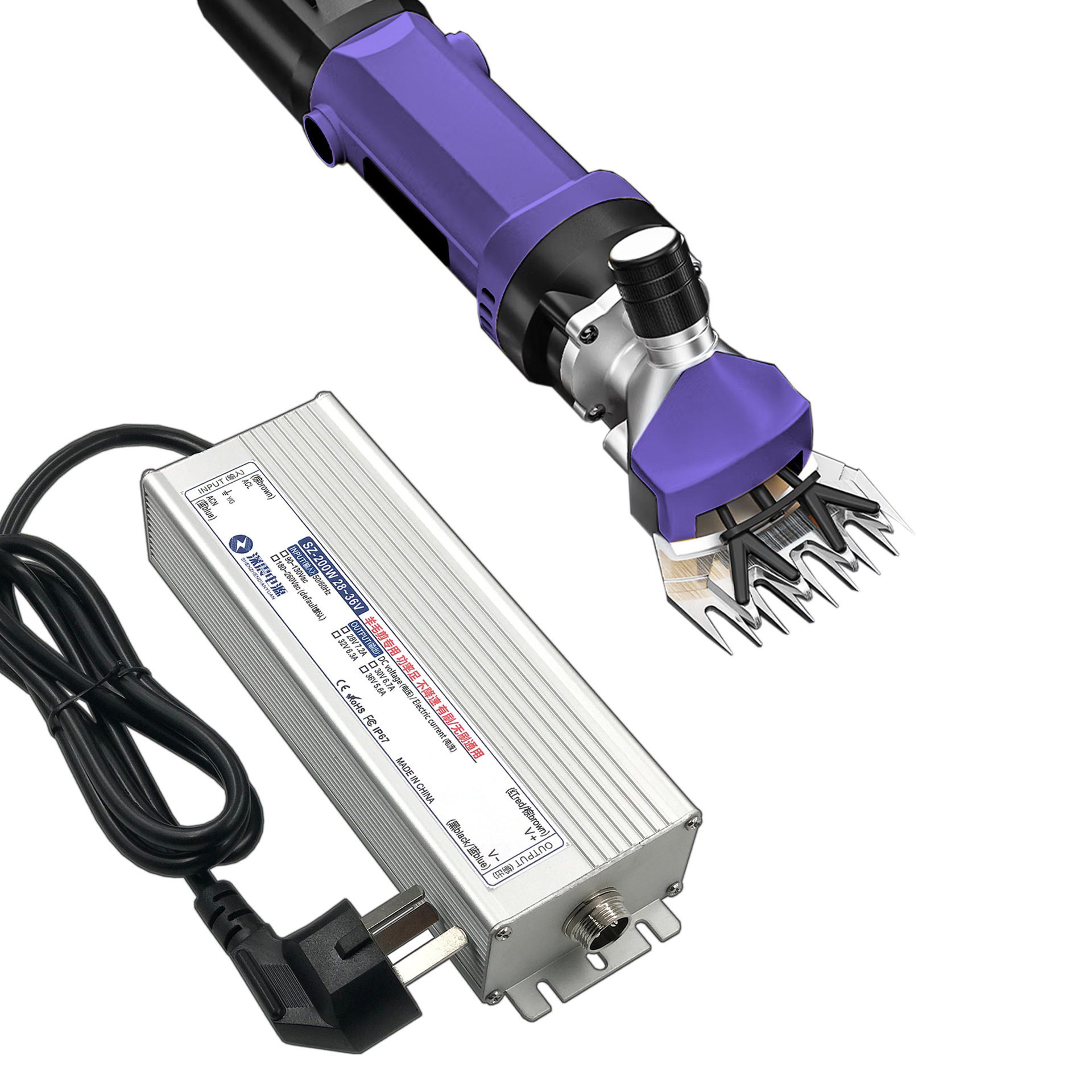 400W250W200W电源变压器适配器羊毛剪36V32V30V28V防水电源