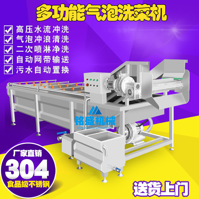 新品款冬笋清洗机机全自动薯仔洗菜机喷淋式胡萝卜气泡清洗设备