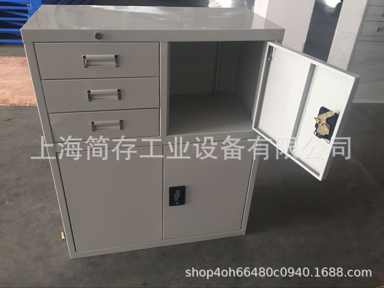 多功能双开门抽屉式铁皮工具柜