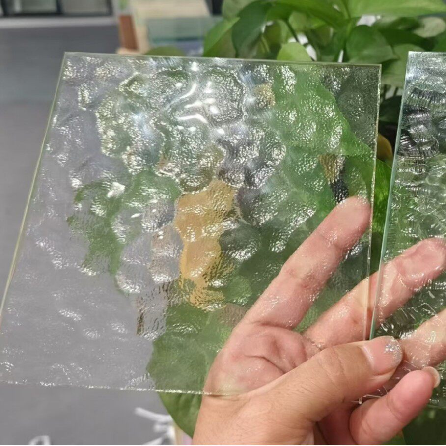 复古高级又实用油画超白水波纹夹胶钢化隔断玻璃