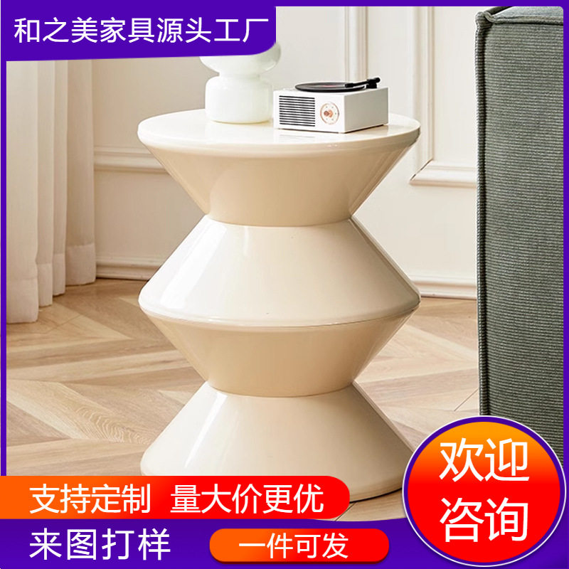 玻璃钢三节两节茶几座墩子时尚墩子茶台咖啡桌边几异形圆几