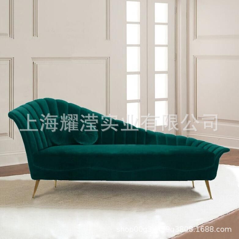 现代现货客厅太妃椅美人榻躺椅定制家具北欧布艺贵妃沙发现货