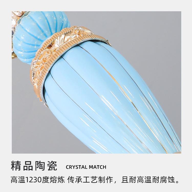 欧式水晶客厅吊灯新款现代简约轻奢网红别墅餐厅灯家用中山灯具