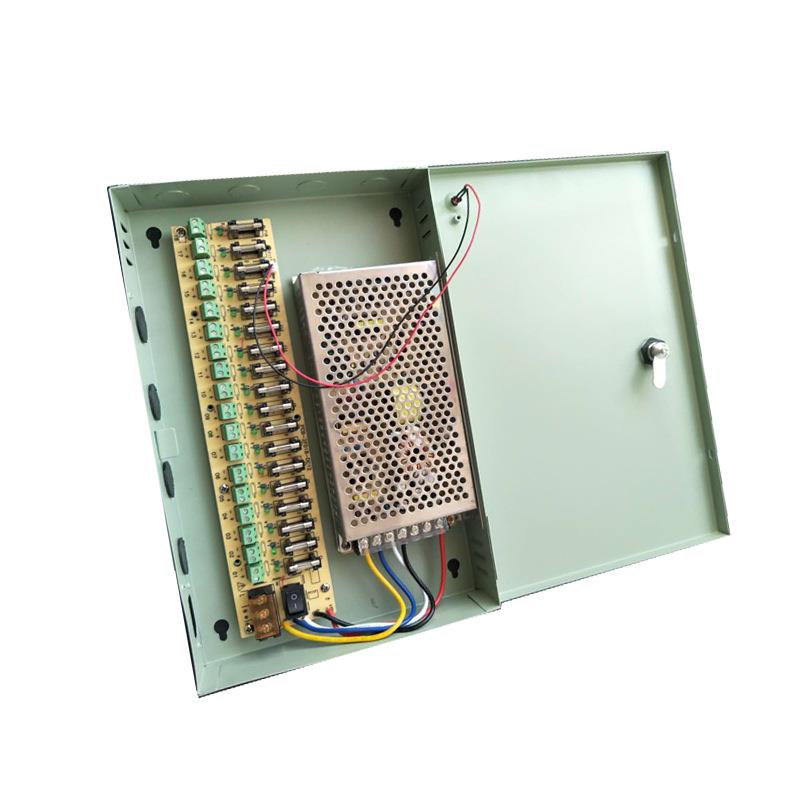 厂销12V10A安防监控集中供电箱多路输出开关电源12V120W防雨电源