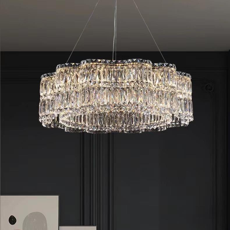 2023年新款法式轻奢水晶吊灯客厅灯现代简约大气奢华高档别墅灯具