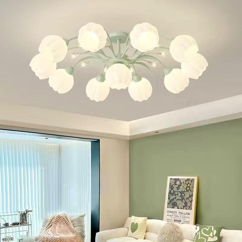 奶油新款网红客厅法式创意吸顶灯简约护眼现代中山卧室灯具餐厅