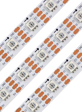 APA102升级款HD107S内置IC幻彩60灯5050RGB单点单控不防水灯带