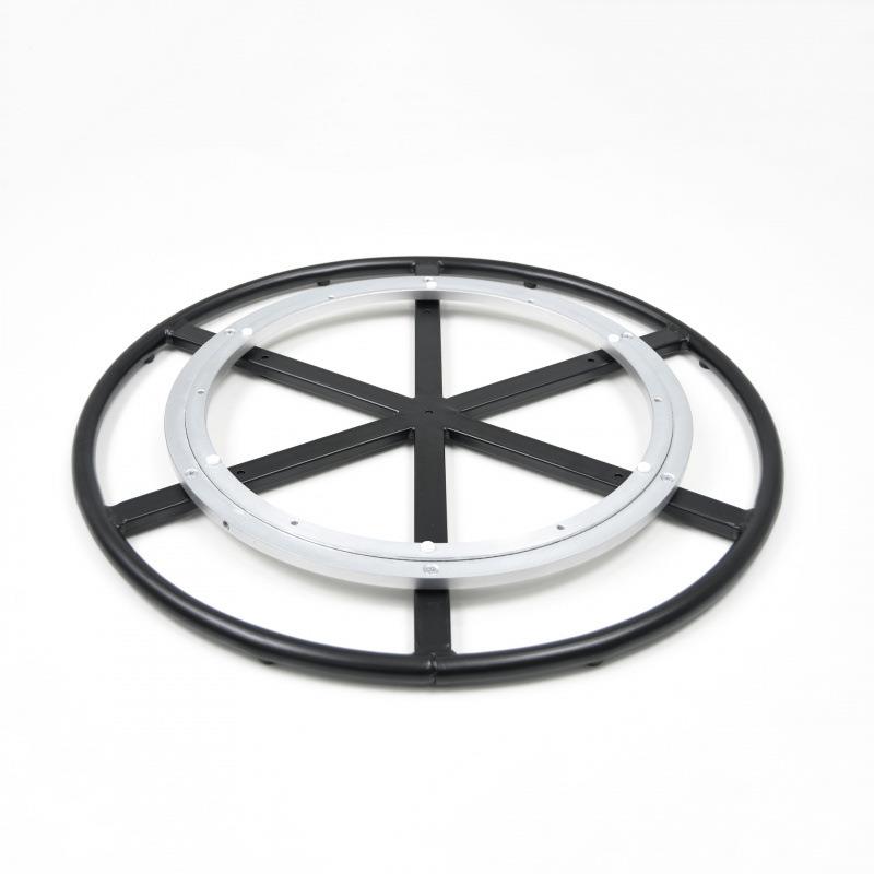 沙发休闲椅展示架超薄铝合金旋转静音底座机构全珠转盘