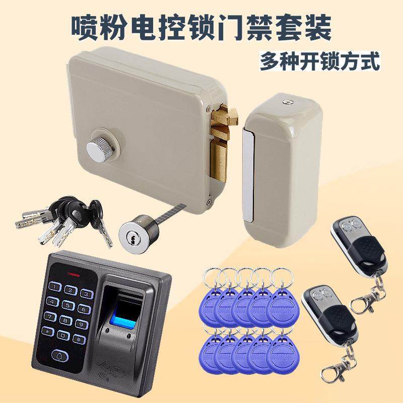 1073电控锁喷粉套装门禁系统 ID刷卡 ic感应开锁 密码锁 遥控锁