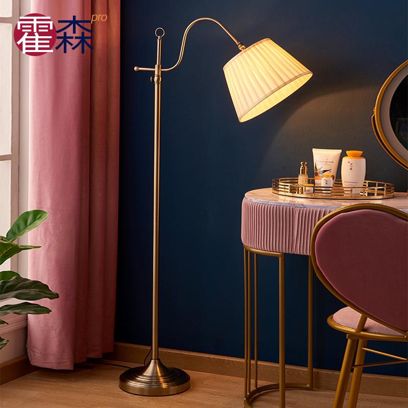 美式简约落地灯欧式家用客厅温馨浪漫复古卧室灯书房台灯北欧灯具