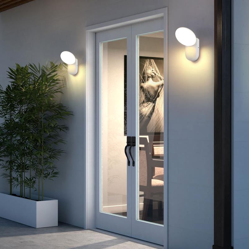人体感应开关壁灯户外防水庭院大门过道楼梯阳台露台车库门头室外
