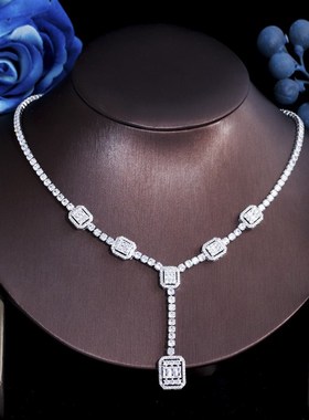 ThreeGraces Sparkling Cubic Zirconia Geometric Square Shape