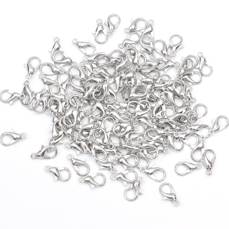 50pcs/lot Stainless Steel Lobster Clasp Hooks End Clasps Con