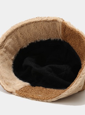 New Femme Gorro Lady Outdoor Panama Soft Warm Faux Fur Plaid