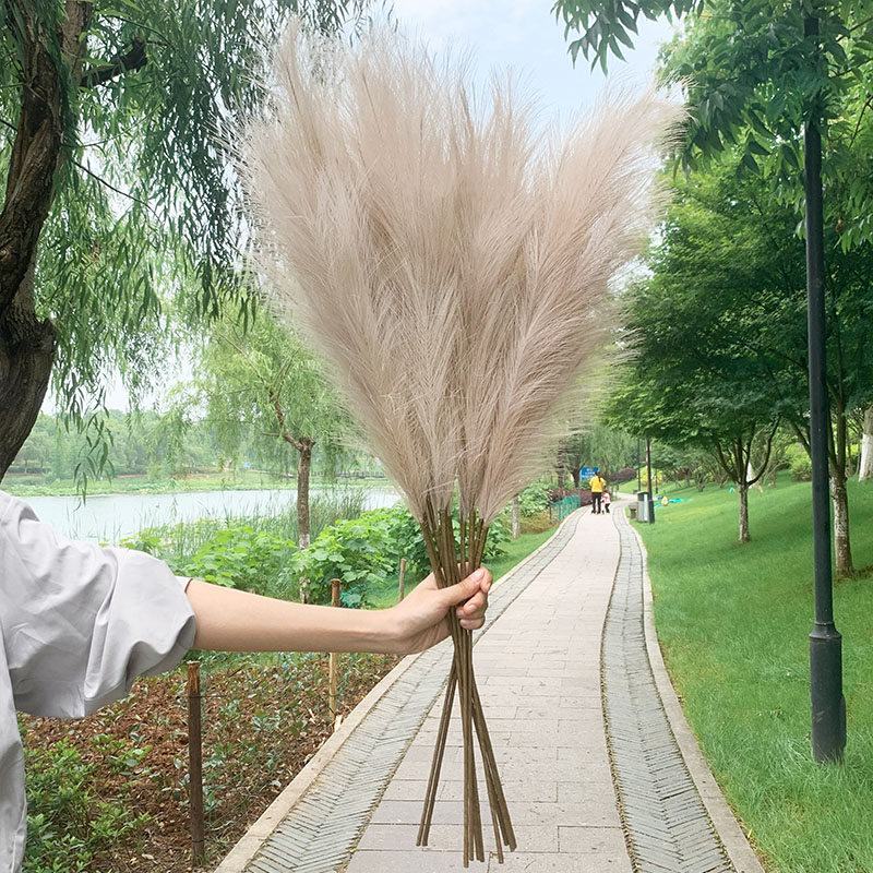 5Pcs 100/70cm Artificial Pampas Grass Bouquet New Year Holid