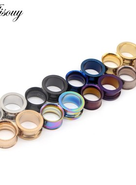 Alisouy 2PC Unisex Steel auricle Tunnels Ear Plugs Flesh Ear