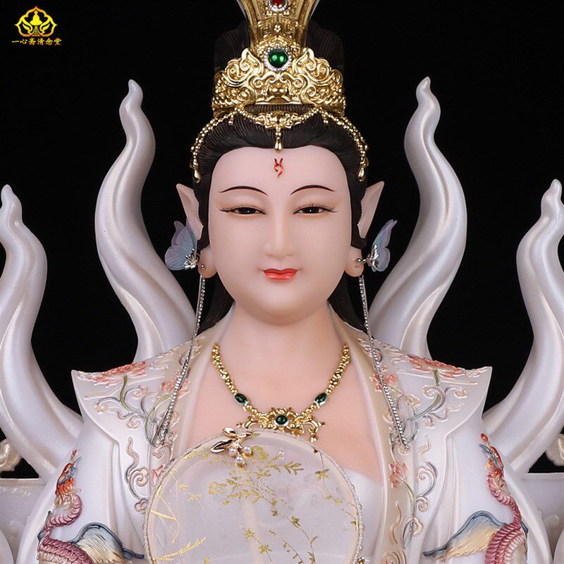 帝王九尾狐摆件九尾娘娘九姑娘青丘女神妲己灵狐真身招财红狐白狐