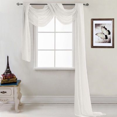 Solid Tulle Sheer Window Curtains for Living Room The